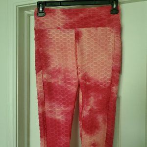 Plus Size Active TikTok Cropped Leggings Tie-Dye